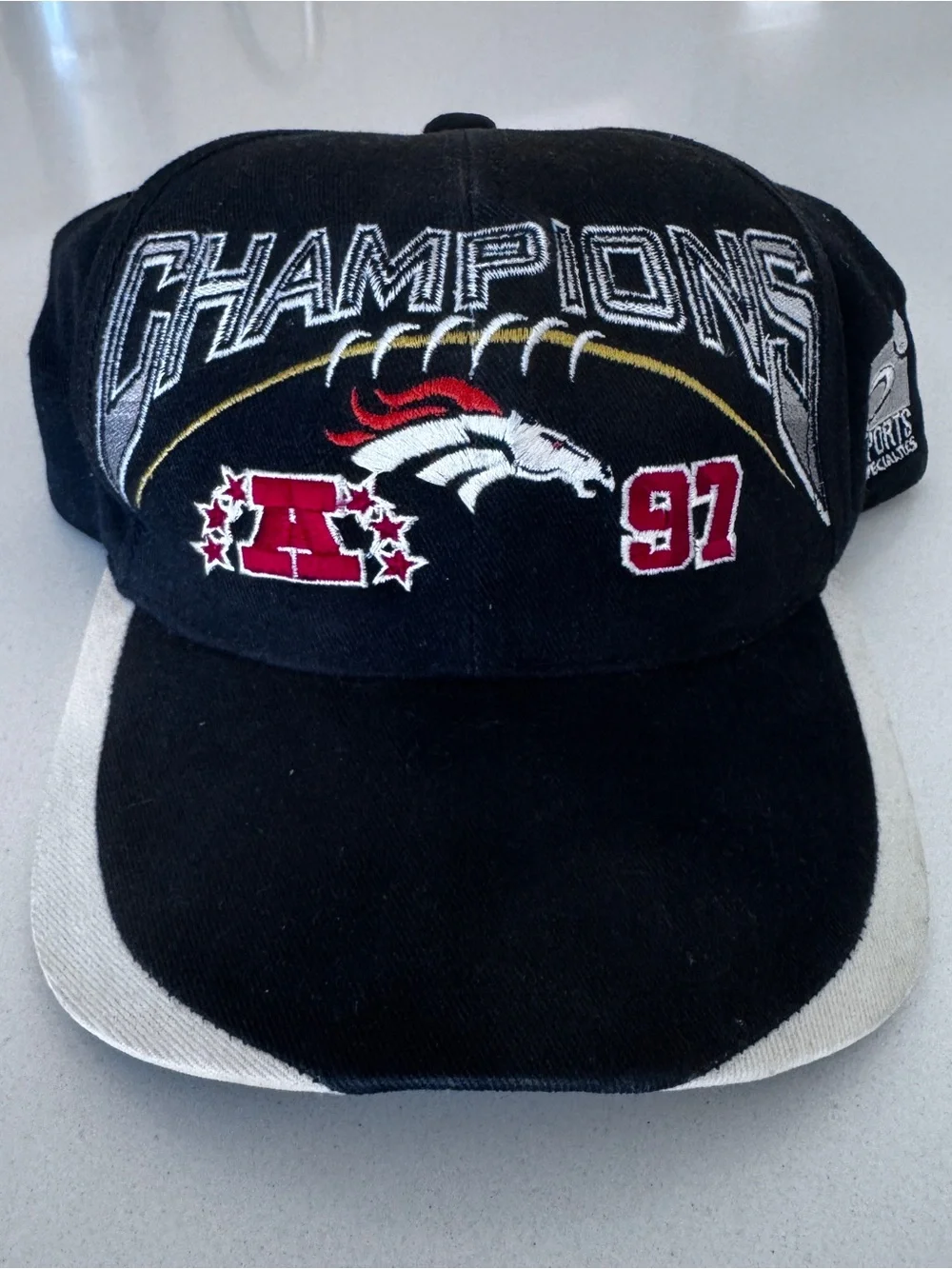Vintage Broncos Hat 1997 Denver Broncos AFC Champions Hat